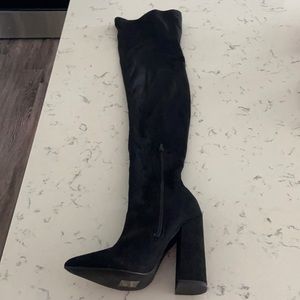 Black Thigh High Boots